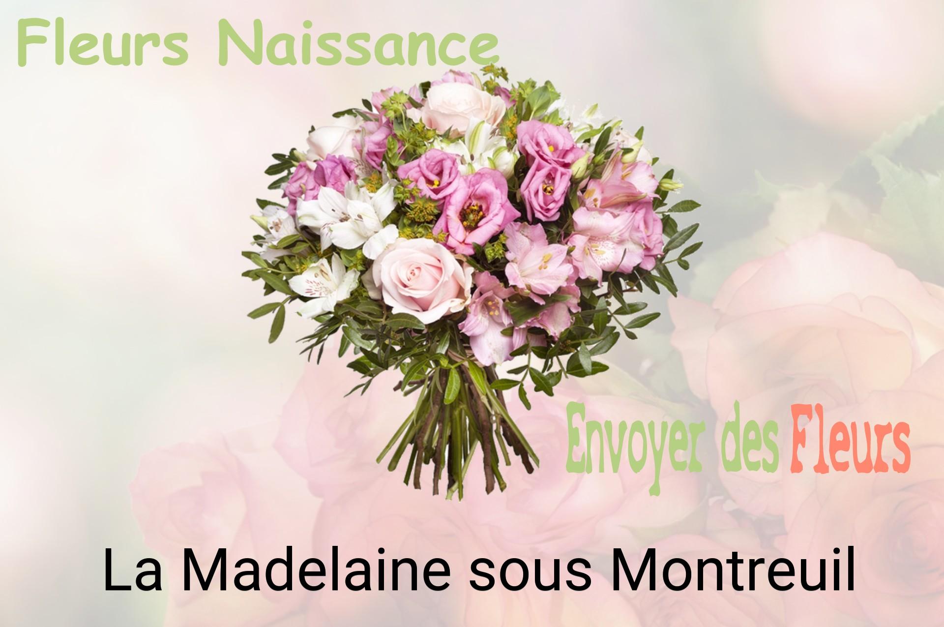Bouquet de fleurs de naissance livré à La Madelaine-sous-Montreuil