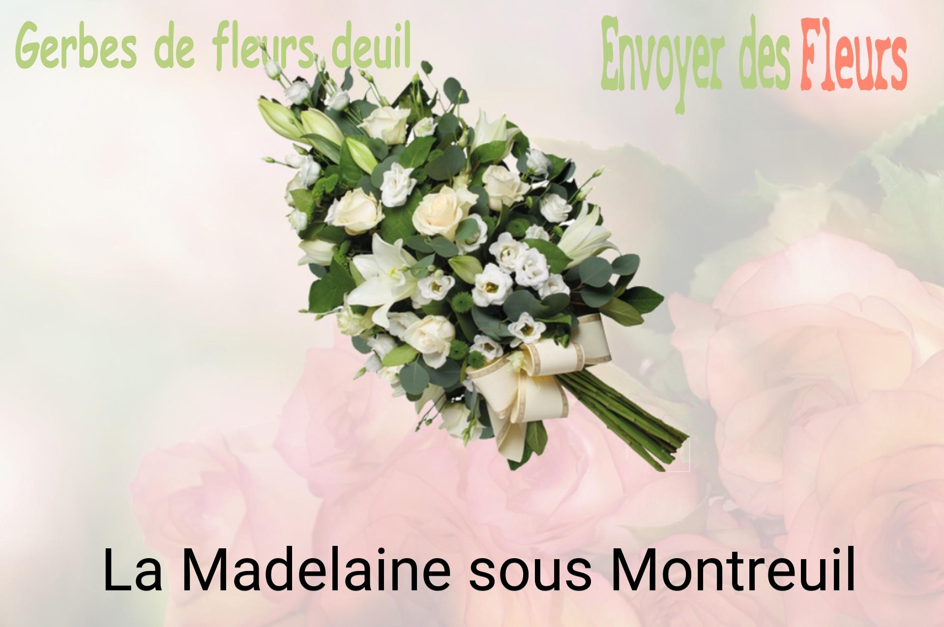 Gerbe de fleurs de deuil livrée à La Madelaine-sous-Montreuil